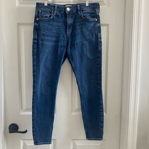 River Island Dark Wash Skinny Jean Size UK 14 Petite Length